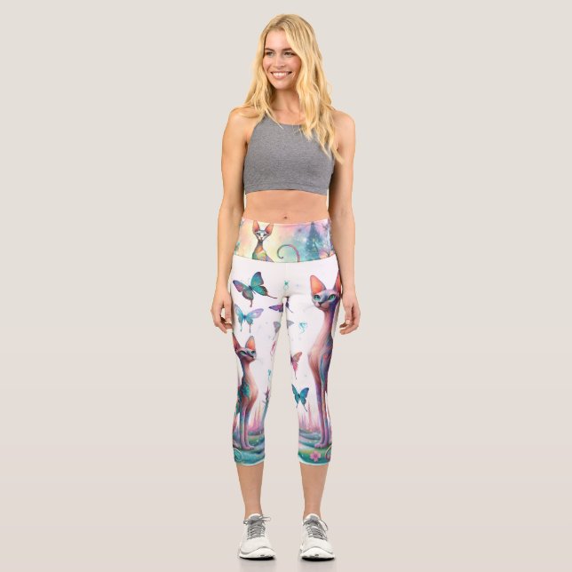 Leggings Capri Jardin magique Pastel Sphnyxs (Recto)