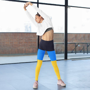 Leggings Capri Jaune et Bleu