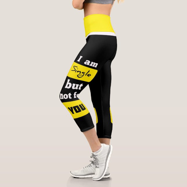 Leggings Capri je suis célibataire (Gauche)