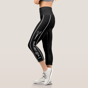 Leggings Capri Je vais vous couper citation Ciseaux Coiffeur Styl