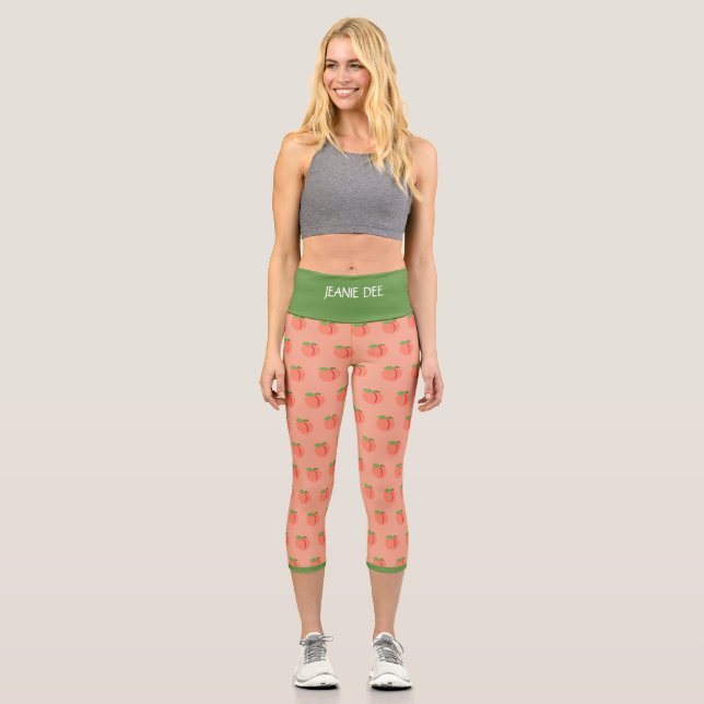 LEGGINGS CAPRI JEANIE DEE "PEACH TREE" - PANTALON CAPRI HAUT (Recto)