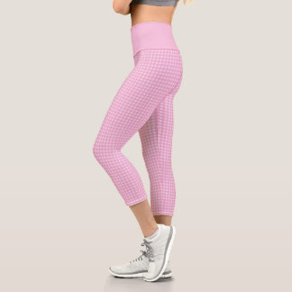 Leggings Capri Jeune fille rose 60 ans En vichy À damiers Motif