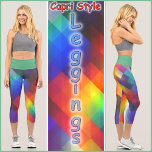 Leggings Capri JEUNES DE STYLE CAPRI - Couleurs de l'arc-en-ciel<br><div class="desc">Pour ceux d'entre vous qui préfèrent les couleurs audacieuses, ce design offre toutes les couleurs de l'arc-en-ciel, et peut-être quelques autres. Disponible en cinq tailles pour femmes (XS, S, M, L, XL). Voir la description "À propos de ce produit" ci-dessous pour des informations générales sur le dimensionnement et le produit....</div>