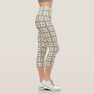 Leggings Capri Joli Cabincore Minimaliste Noël Ikat Excentrique
