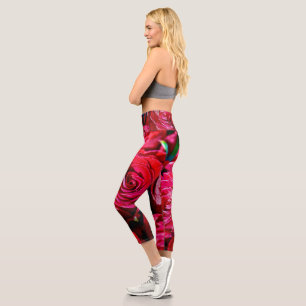 Leggings Capri Joli Ensemble De Roses Rouges
