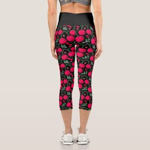 Leggings Capri Joli motif cerise esthétique Cerise rouge sans c
