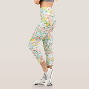 Leggings Capri Joli Motif coloré Pastel Garden Flower