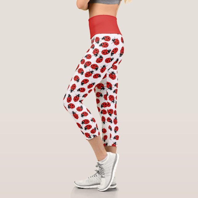 Leggings Capri Joli Motif rouge et noir Ladybug (Gauche)