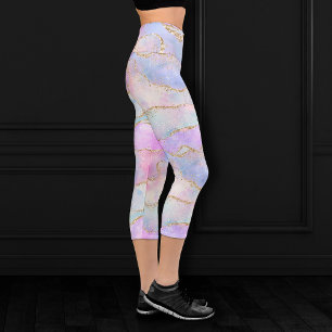 Leggings Capri Joli Pastel Agate   Aquarelle de la veine Parties 