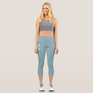 Leggings Capri Jolie colombe bleu monogrammed