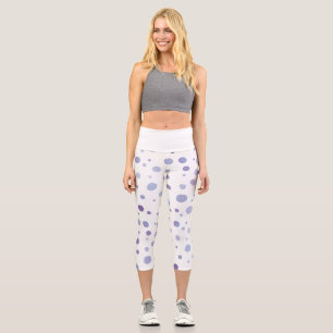 Leggings Capri Jolie œuvre d'art pointillée aux coups de pinceau 