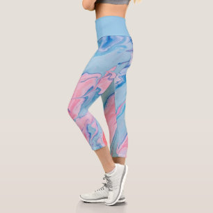 Leggings Capri Jolie peinture coulée pastel