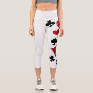 Leggings Capri Joueur de poker Joueur de cartes de jouer costumes
