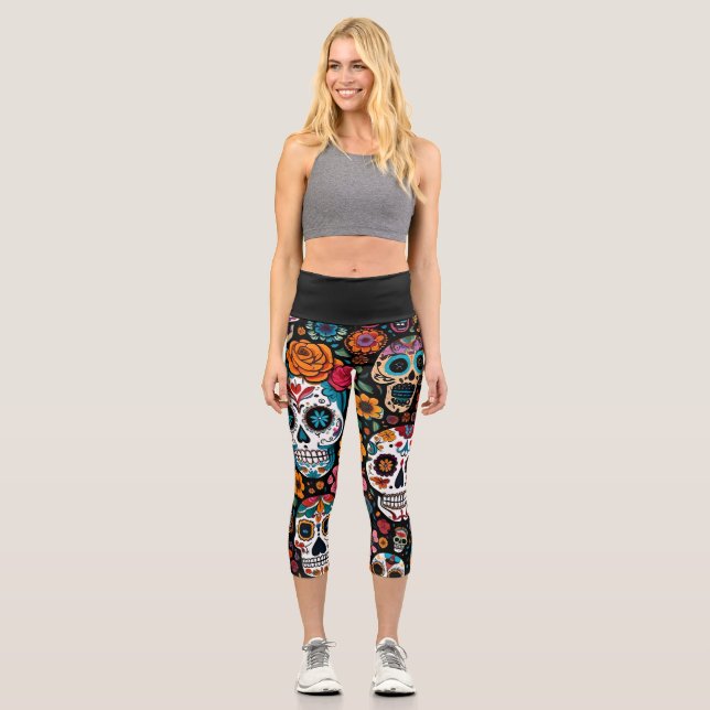 Leggings Capri Jour des morts (Recto)