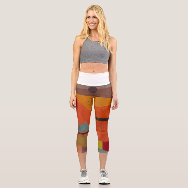 Leggings Capri Joyful Mountain Landcape par Paul Klee (Recto)