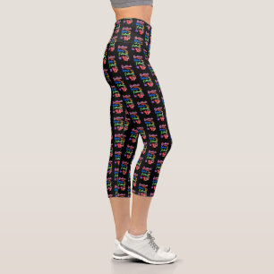Leggings Capri La Gratitude Déverrouille Toute La Vie