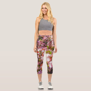 Leggings Capri La nature fleurit Coeur en fleurs Fleurs douces fl