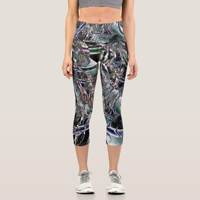Leggings Capri Lacérations dans le temps (Recto)