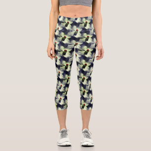 Leggings Capri Ladybug Sur La Fleur De Dogwood Nature