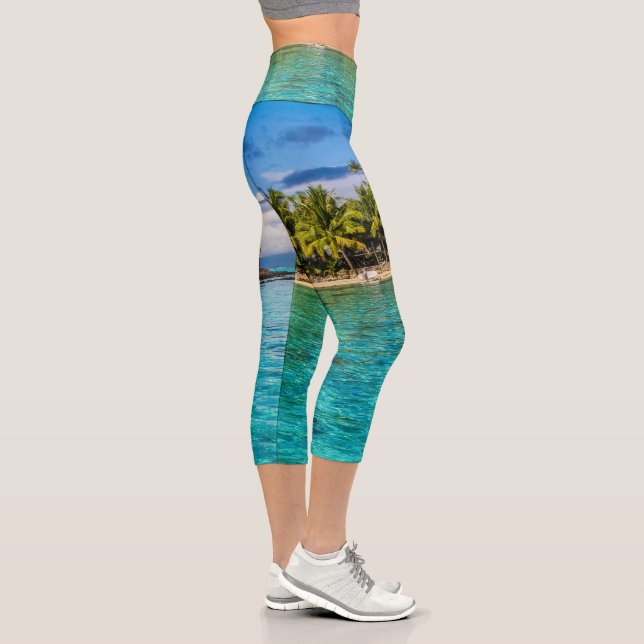 Leggings Capri Lagon de Bora Bora (Droite)