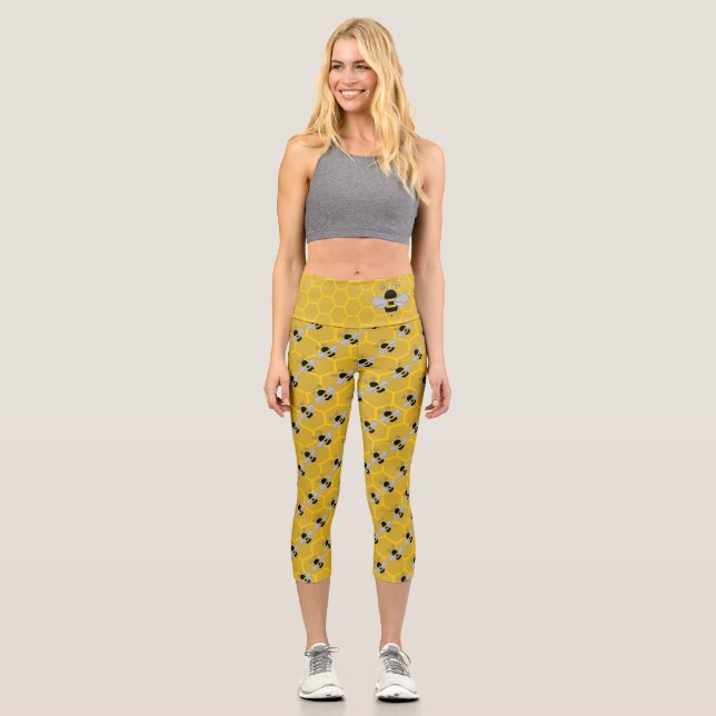 Leggings Capri L'aube des abeilles (Recto)