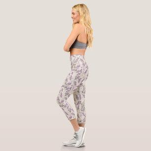 Leggings Capri Lavande Lilac Design
