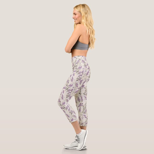 Leggings Capri Lavande Lilac Design (Gauche)