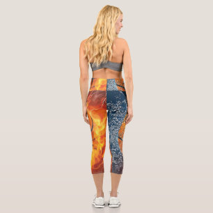 Leggings Capri Lecteur de ballon à flammes