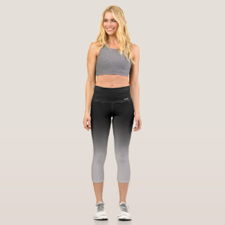 Leggings Capri Légendes Capri de dégradé noir de la zone de respi