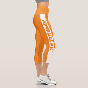 Leggings Capri Légendes oranges foncées Capri rayées personnalisé