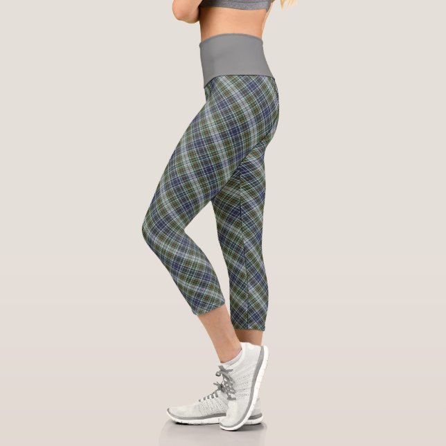 Leggings Capri Legging Capri à carreaux gris (Gauche)