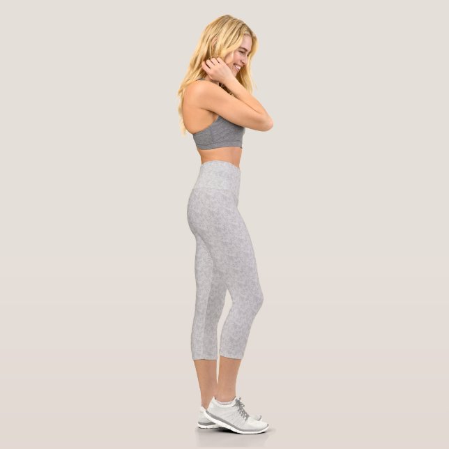 Leggings Capri Legging capri en dentelle grise et blanche (Droite)