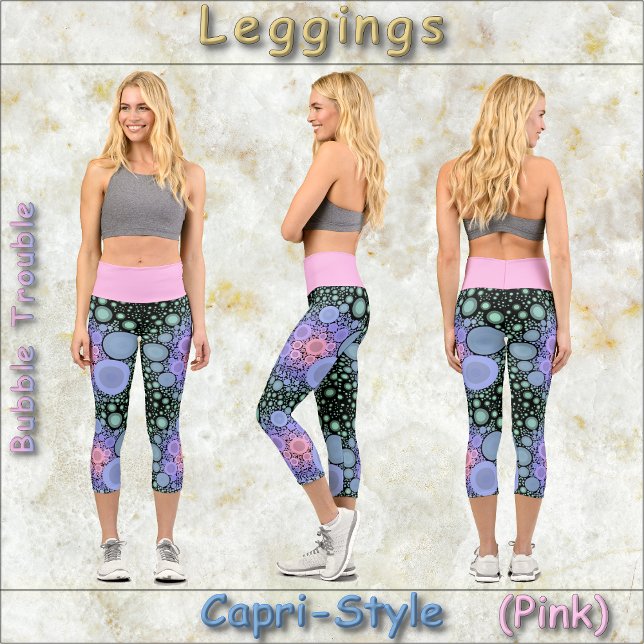 Leggings Capri LÉGUMES DE STYLE CAPRI - "Problème de bulle" - Ros (Créateur téléchargé)