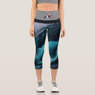 Leggings Capri Légumineuses de capri d'esprit animal de requin