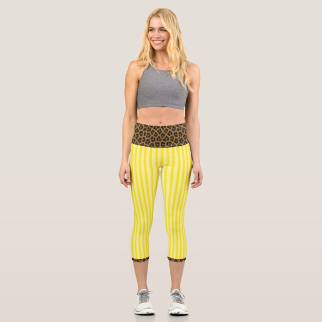 LEGGINGS CAPRI "LEMONADE WILDCAT" - PANTALON CAPRI HAUT (Recto)