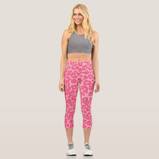 Leggings Capri Leopard Blush