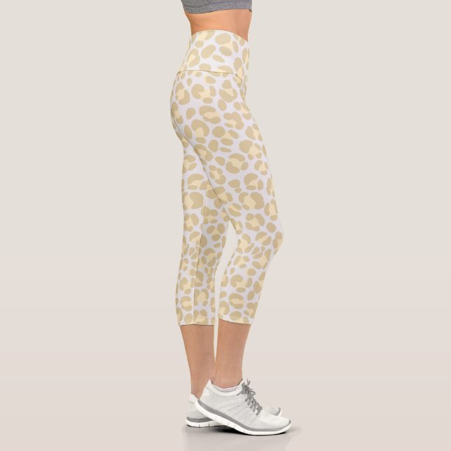 Leggings Capri Leopard Pastel Gris Sage Jaune (Droite)
