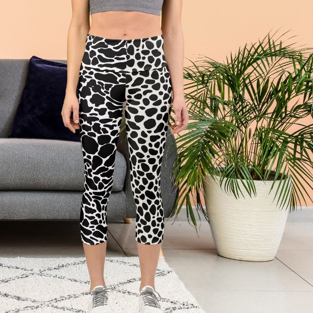 Leggings Capri Léopard personnalisé Cheetah Big Cat Motif Imprime (Créateur téléchargé)