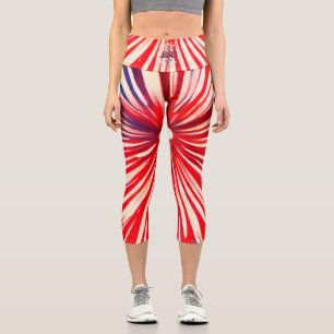 Leggings Capri Les 250 ans d'Amérique 1776-2026 Feux d'Artifice R