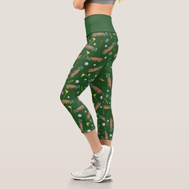 Leggings Capri Les équipements sportifs de golf Le Motif vert (Gauche)