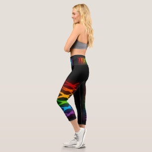 Leggings Capri Les six silhouettes debout de Slipperyjoe, bras le