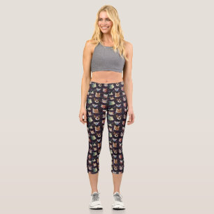 Leggings Capri Les têtes de chats dans l'espace extra-atmosphér