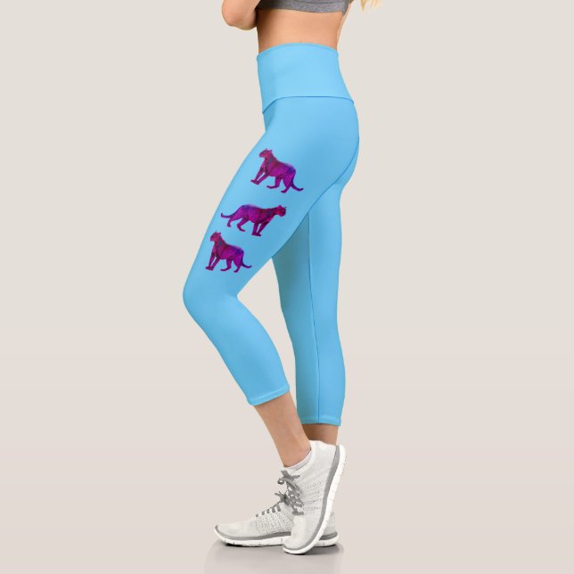 Leggings Capri Les vrais Panthers Magenta (Gauche)