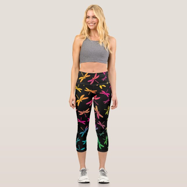 Leggings Capri libellule colorée (Recto)