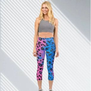 Leggings Capri Libérez votre style avec la puissance de Neon Leop