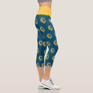 Leggings Capri Lion Avec Couronne - Or Style 1