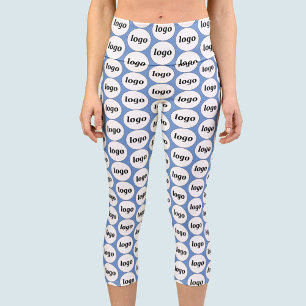 Leggings Capri Logo simple Motif professionnel bleu