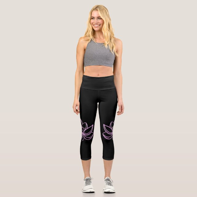 Leggings Capri Lotus rose  (Recto)