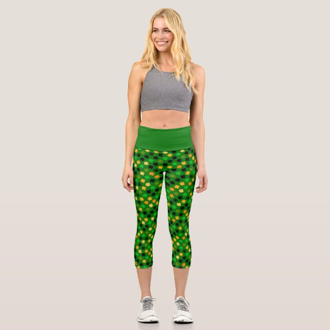 Leggings Capri Lucky Clover Green (Recto)