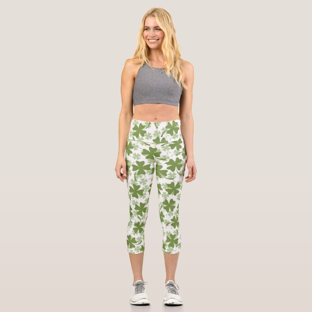 Leggings Capri Lucky St. Patrick's Day Shamrock (Recto)